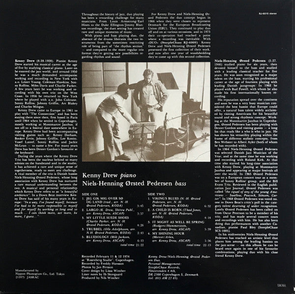 Kenny Drew - Duo 2 (Vinyl, LP, Album, Stereo)