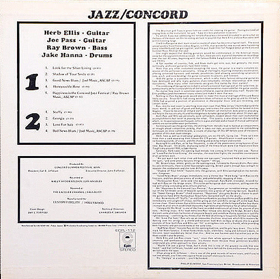 Herb Ellis - Jazz/Concord (Vinyl, LP, Album, Stereo)