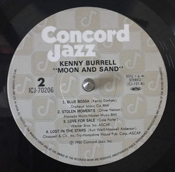 Kenny Burrell - Moon And Sand (Vinyl, LP, Album) Very Good Plus (VG+) / Good Plus (G+)
