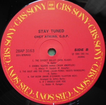 Chet Atkins - Stay Tuned (Vinyl, LP, Album) Very Good Plus (VG+) / Very Good Plus (VG+)