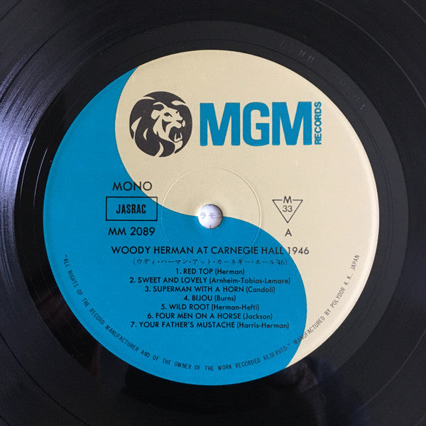 Woody Herman & The Herd - At Carnegie Hall, 1946 (Vinyl, LP, Album, Promo, Reissue, Mono) Very Good Plus (VG+) / Very Good Plus (VG+)
