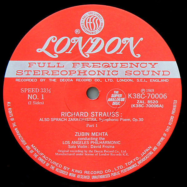 Richard Strauss - Also Sprach Zarathustra (Vinyl, LP, Album, Reissue)