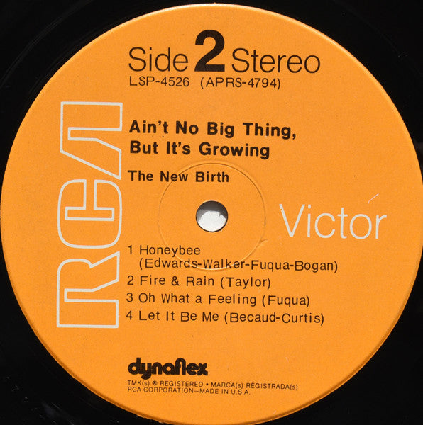 New Birth - Ain't No Big Thing, But It's Growing (Vinyl, LP, Album) Good Plus (G+) / Good (G)