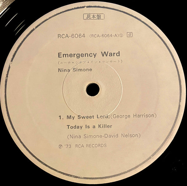 Nina Simone - In Concert - Emergency Ward! (Vinyl, LP, Album, Promo, Stereo) Very Good Plus (VG+) / Very Good Plus (VG+)