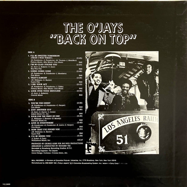 The O'Jays - Back On Top (Vinyl, LP, Album, Promo, Reissue, Mono) Very Good Plus (VG+) / Very Good (VG)