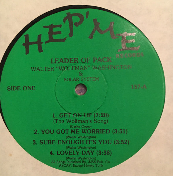 Walter "Wolfman" Washington - Leader Of The Pack (Vinyl, LP, Album) Very Good (VG) / Very Good (VG)
