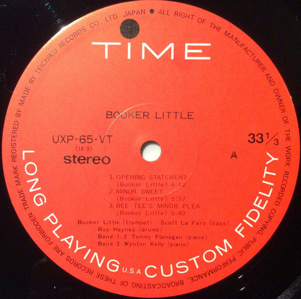 Booker Little - Booker Little (Vinyl, LP, Album, Reissue, Stereo)