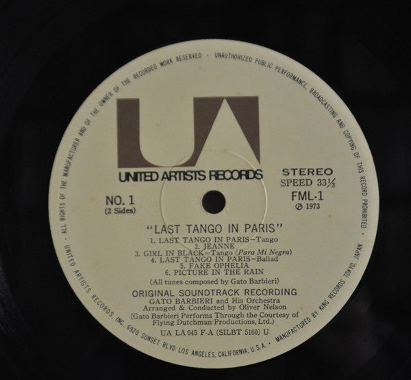 Gato Barbieri - Last Tango In Paris (Vinyl, LP, Album, Stereo) Very Good Plus (VG+) / Very Good Plus (VG+)
