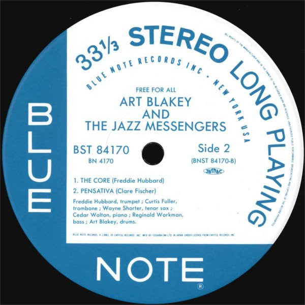 Art Blakey & The Jazz Messengers - Free For All (Vinyl, LP, Album, Limited Edition, Reissue, Stereo) Very Good Plus (VG+) / Near Mint (NM or M-)