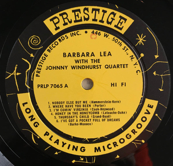 Barbara Lea - Barbara Lea With The Johnny Windhurst Quintets (Vinyl, LP, Album, Mono) Good Plus (G+) / Good Plus (G+)