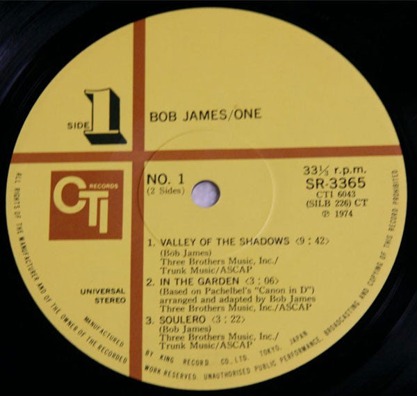 Bob James - One (Vinyl, LP, Album, Stereo)