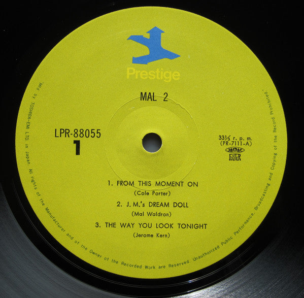Mal Waldron - Mal/2 (Vinyl, LP, Album, Reissue, Mono)