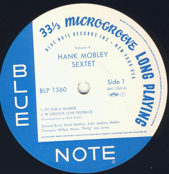 Hank Mobley Sextet - Hank (Vinyl, LP, Album, Reissue, Repress, Mono) Near Mint (NM or M-) / Very Good Plus (VG+)