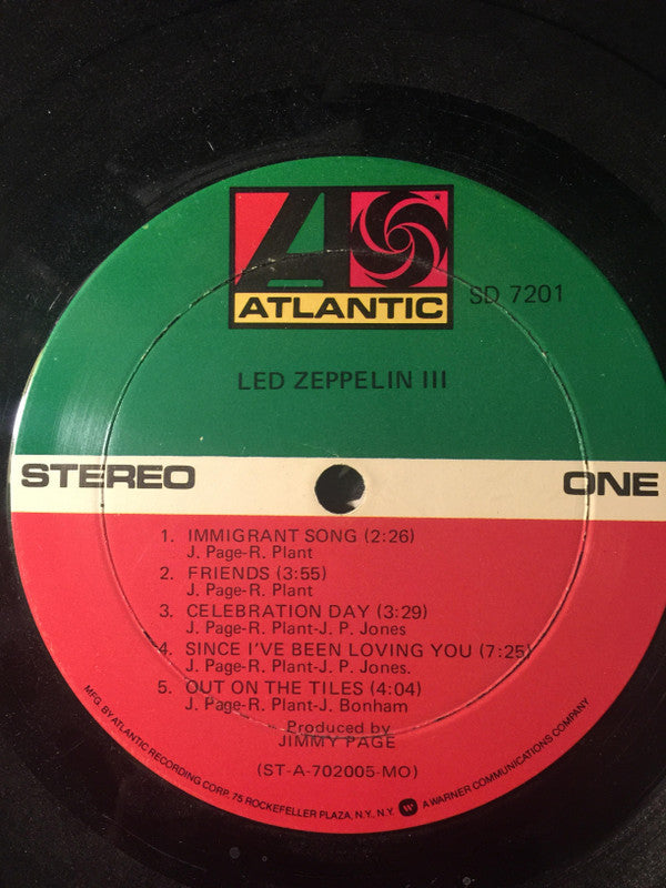 Led Zeppelin - Led Zeppelin III (Vinyl, LP, Album, Reissue, Stereo) Very Good Plus (VG+) / Very Good (VG)