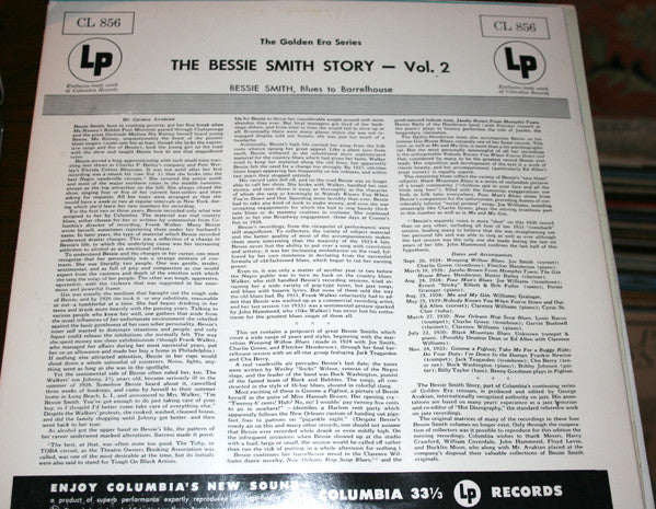 Bessie Smith - The Bessie Smith Story - Volume 2 (Vinyl, LP, Compilation, Mono, Reissue) Very Good (VG) / Very Good Plus (VG+)