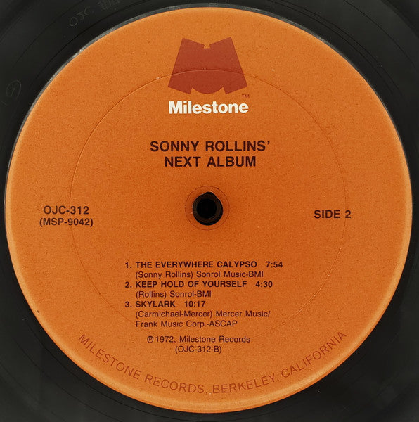 Sonny Rollins - Next Album (Vinyl, LP, Album, Reissue, Stereo)