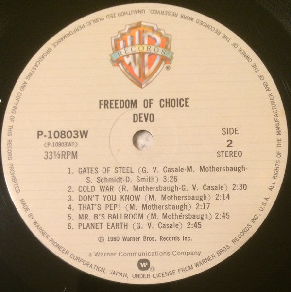 Devo - Freedom Of Choice (Vinyl, LP, Album)