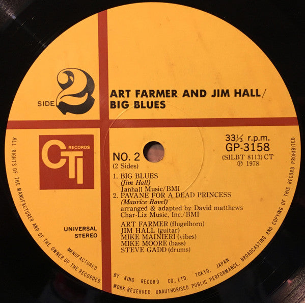 Art Farmer - Big Blues (Vinyl, LP, Album)