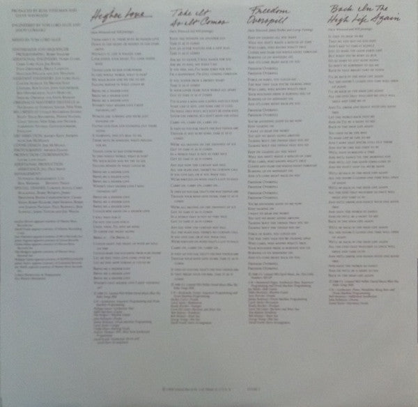 Steve Winwood - Back In The High Life (Vinyl, LP, Album, Stereo) Very Good Plus (VG+) / Near Mint (NM or M-)