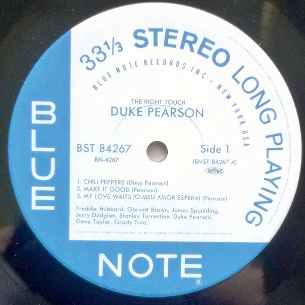 Duke Pearson - The Right Touch (Vinyl, LP, Album, Limited Edition, Reissue, Stereo) Near Mint (NM or M-) / Very Good Plus (VG+)
