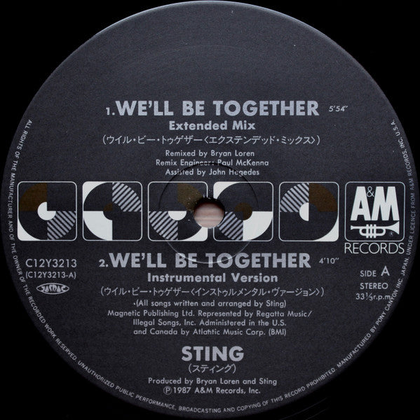 Sting - We'll Be Together (Vinyl, 12") Very Good (VG) / Very Good (VG)
