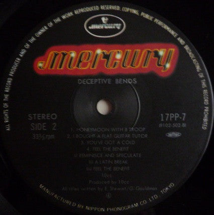 10cc - Deceptive Bends (Vinyl, LP, Album, Reissue, Stereo) Very Good Plus (VG+) / Very Good Plus (VG+)