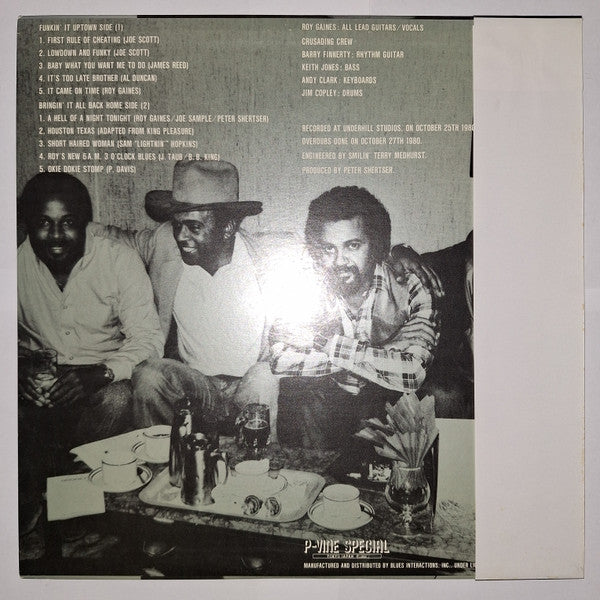 Roy Gaines & The Crusaders - Roy Gaines With Crusaders Crew (Vinyl, LP, Album, Reissue) Very Good Plus (VG+) / Very Good Plus (VG+)