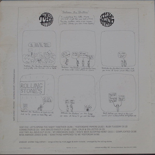 The Rolling Stones - Between The Buttons (Vinyl, LP, Album, Reissue, Stereo) Good Plus (G+) / Good Plus (G+)