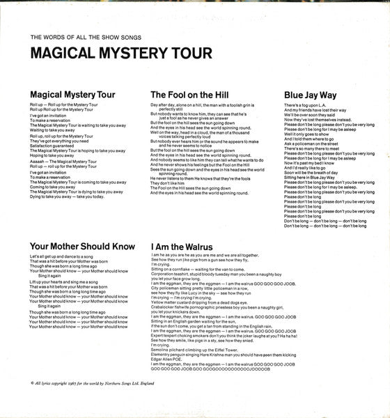 The Beatles - Magical Mystery Tour = マジカル・ミステリー・ツアー (Vinyl, LP, Album, Reissue, Stereo) Very Good (VG) / Very Good Plus (VG+)