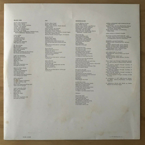 Steely Dan - Aja (Vinyl, LP, Album, Stereo)