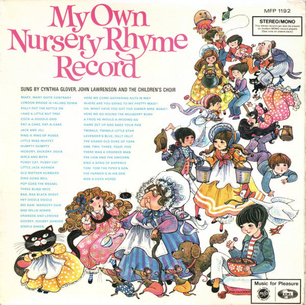 Cynthia Glover - My Own Nursery Rhyme Record (Vinyl, LP) Good Plus (G+) / Good (G)