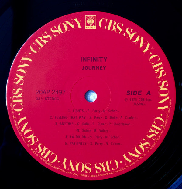Journey - Infinity (Vinyl, LP, Album, Reissue, Stereo) Very Good (VG) / Very Good Plus (VG+)