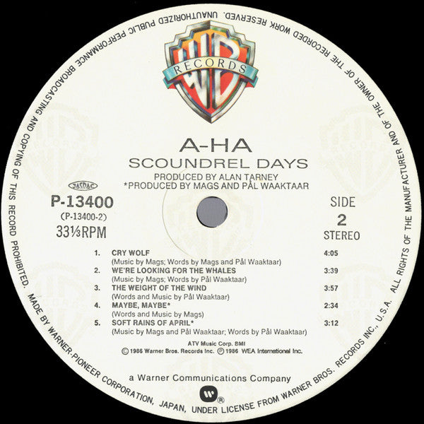 a-ha - Scoundrel Days (Vinyl, LP, Album)