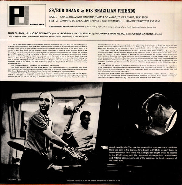 Bud Shank - Bud Shank & His Brazilian Friends (Vinyl, LP, Album, Stereo) Very Good (VG) / Good Plus (G+)