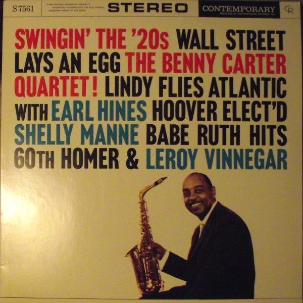 The Benny Carter Quartet - Swingin' The '20s (Vinyl, LP, Album, Stereo, Reissue) Very Good Plus (VG+) / Very Good Plus (VG+)