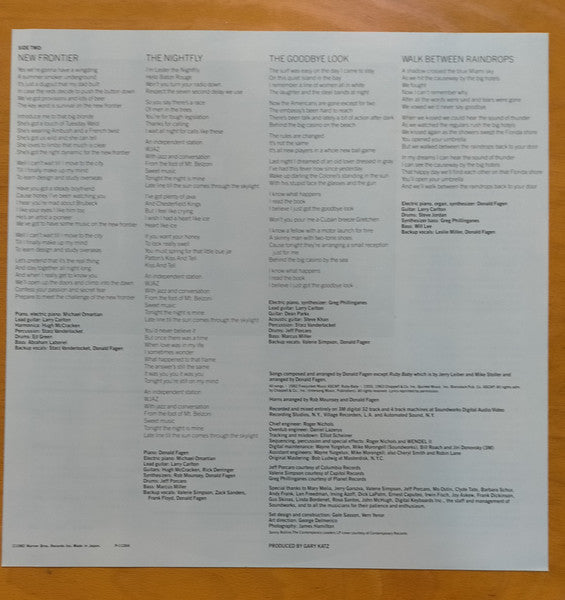 Donald Fagen - The Nightfly = ナイトフライ (Vinyl, LP, Album, Stereo)