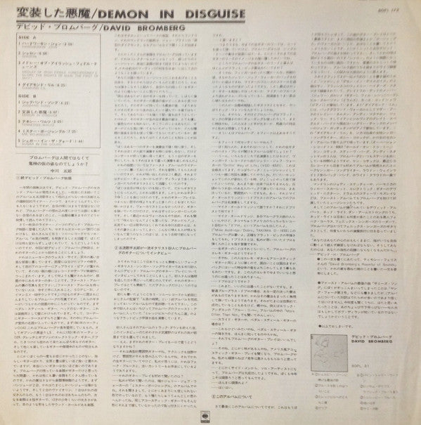 David Bromberg - Demon In Disguise (Vinyl, LP, Album) Very Good Plus (VG+) / Good Plus (G+)