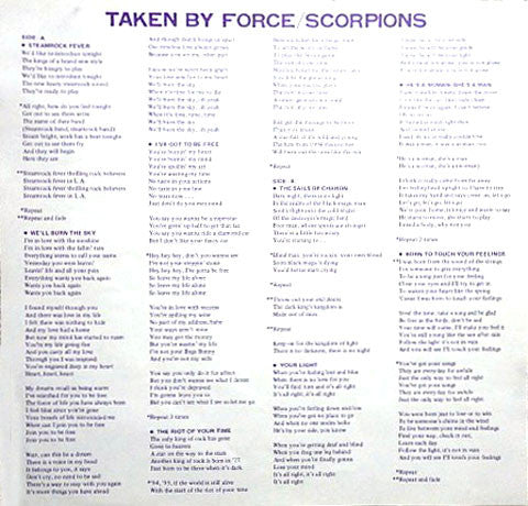 Scorpions - Taken By Force (Vinyl, LP, Album, Stereo)