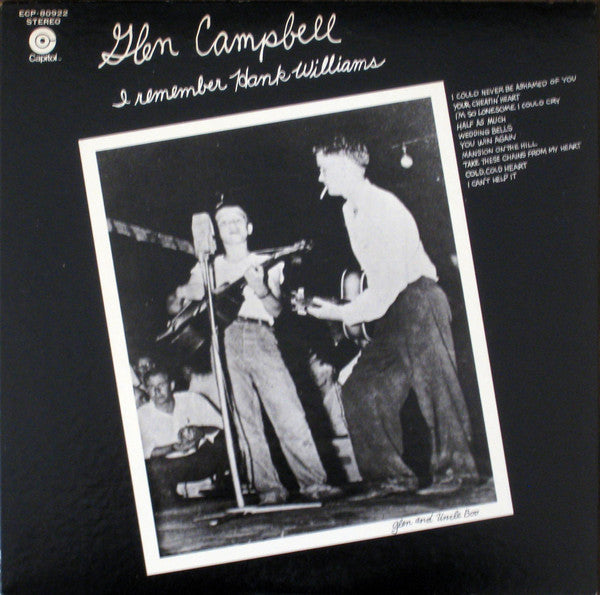 Glen Campbell - I Remember Hank Williams (Vinyl, LP) Very Good Plus (VG+) / Very Good Plus (VG+)