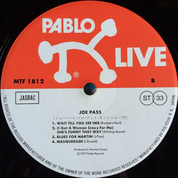 Joe Pass - Montreux '77 (Vinyl, LP, Album)