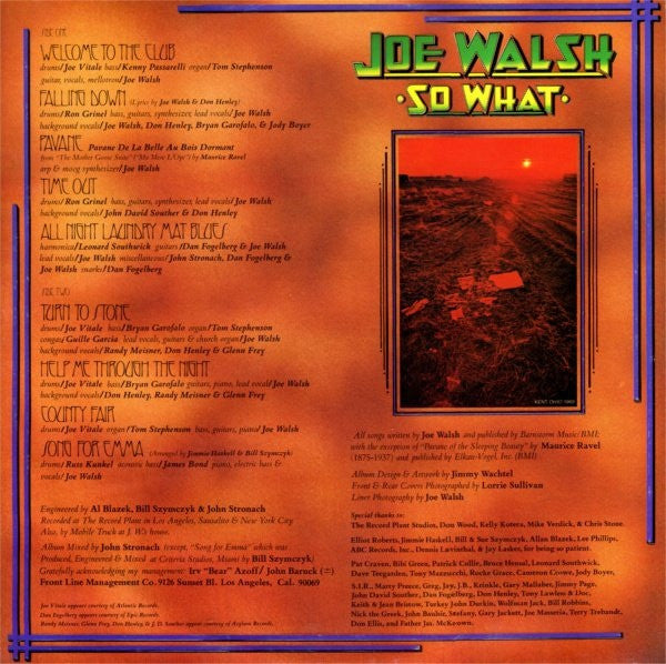 Joe Walsh - So What (Vinyl, LP, Album, Stereo)