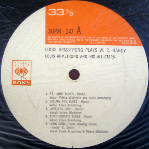 Louis Armstrong - Plays WC Handy (Vinyl, LP, Reissue, Mono) Very Good (VG) / Good Plus (G+)
