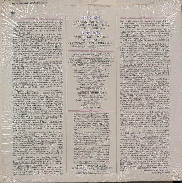Mingus Dynasty - Live At Montreux (Vinyl, LP, Album) Very Good Plus (VG+) / Very Good Plus (VG+)