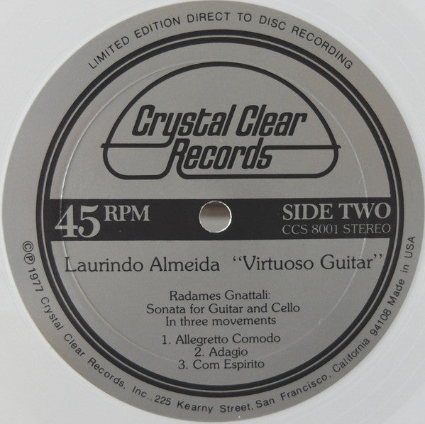 Laurindo Almeida - Virtuoso Guitar (Vinyl, LP, 45 RPM, Album, Limited Edition) Near Mint (NM or M-) / Very Good (VG)