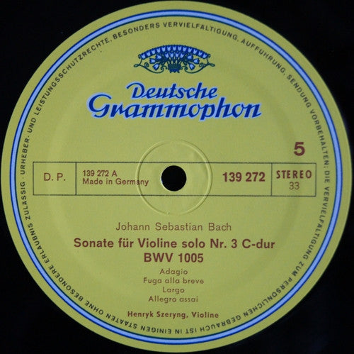 Johann Sebastian Bach - 6 Sonaten Und Partiten Für Violine Solo BWV 1001-1006 (3xVinyl, Box Set, LP, Repress, Stereo) Near Mint (NM or M-) / Good Plus (G+)