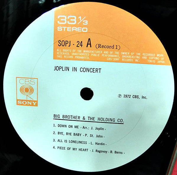 Janis Joplin - Joplin In Concert (Vinyl, LP)