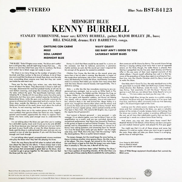 Kenny Burrell - Midnight Blue (Vinyl, LP, Album, Reissue, Stereo) Very Good Plus (VG+) / Very Good Plus (VG+)