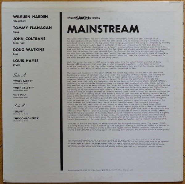 Wilbur Harden - Mainstream 1958 - The East Coast Jazz Scene (Vinyl,...