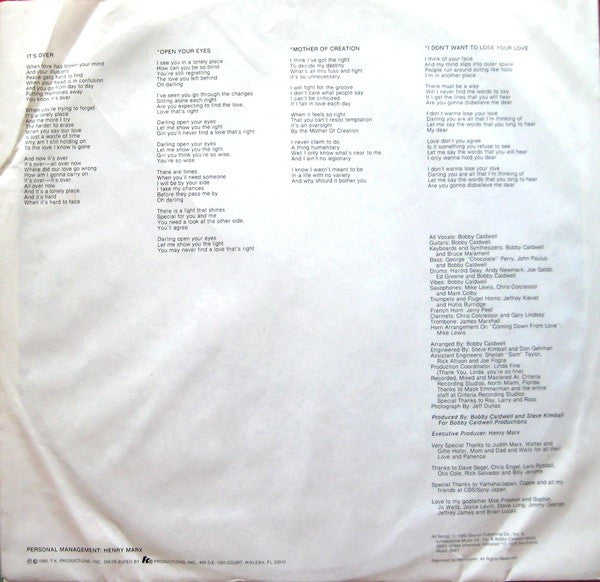 Bobby Caldwell - Cat In The Hat (Vinyl, LP, Album)