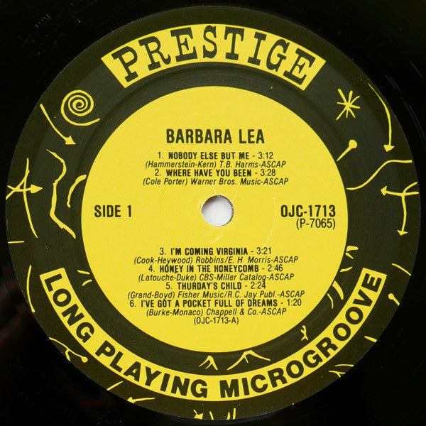 Barbara Lea - Barbara Lea With The Johnny Windhurst Quintets (Vinyl, LP, Album, Reissue, Remastered, Limited Edition) Very Good Plus (VG+) / Very Good Plus (VG+)